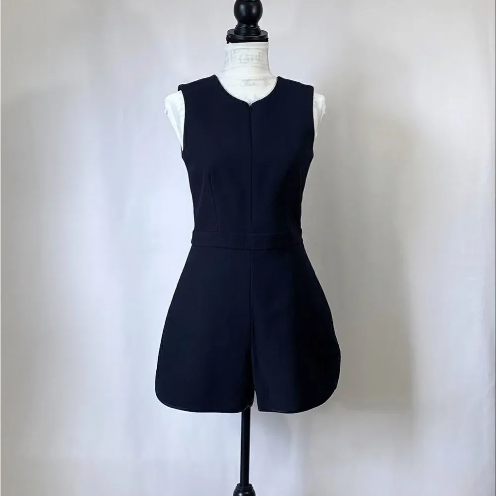 Adam Lippes Wool-Silk Sleeveless Romper size 6
